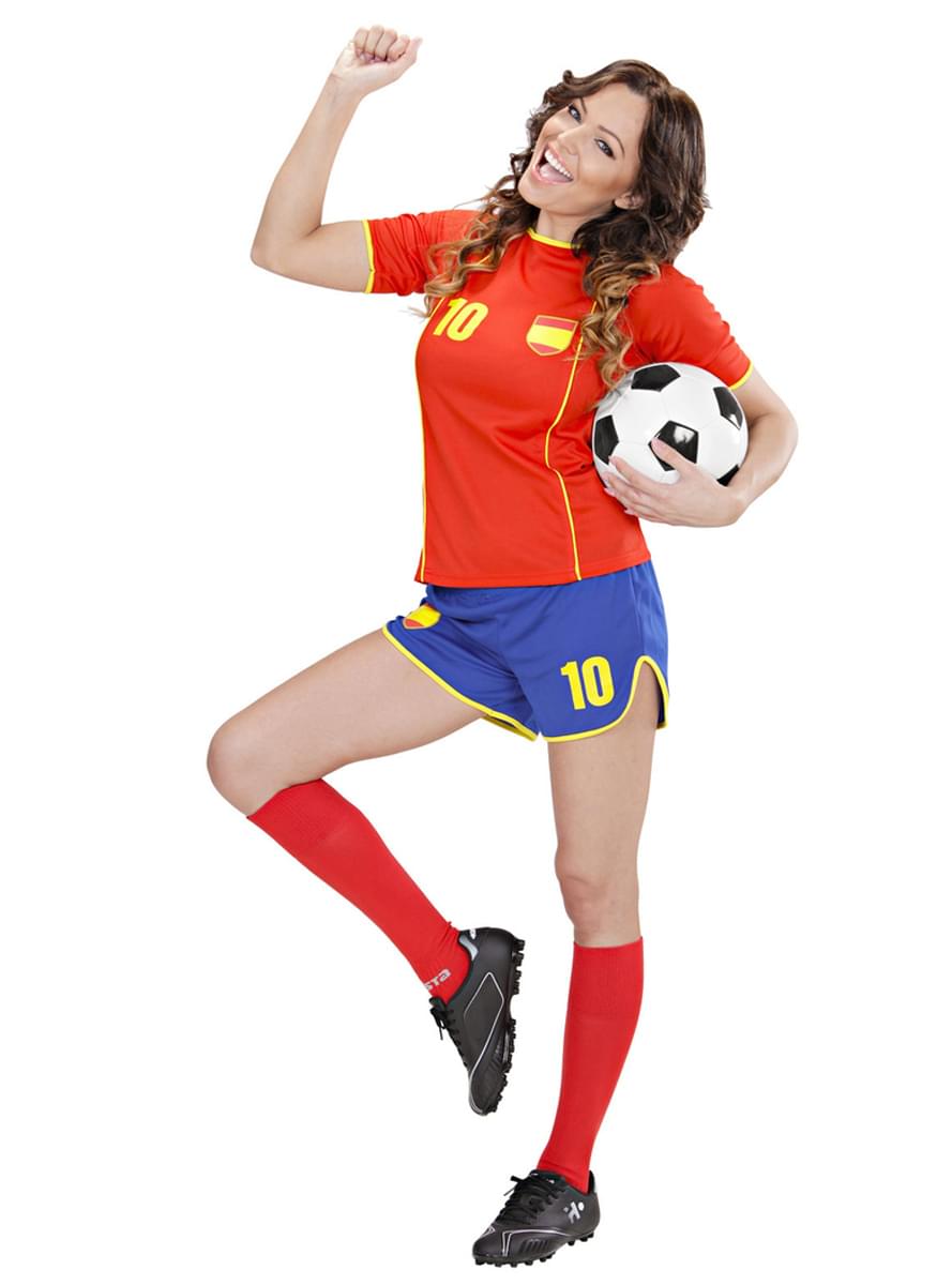 Espanjalaisen jalkapallonpelaajan asusteet naiselle