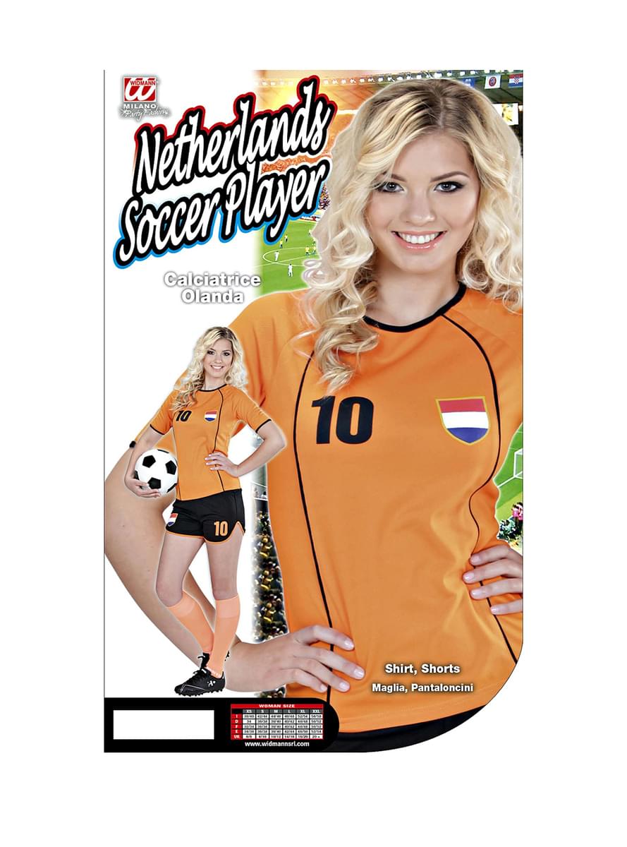 Holländischer Fußballspieler Kostüm für Damen