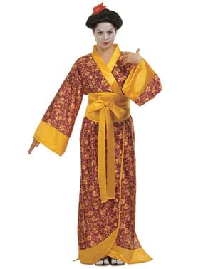 Disfraz japonés sexy Geisha mangas de campana grandes Samurai Geisha  Guerrero Tallas: SM Blanco, Rojo 