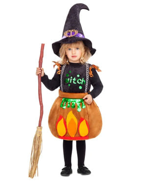 Kızlar için kazan cadı kostümü