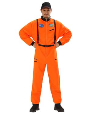 Mens Orange Astronaut kostiumas