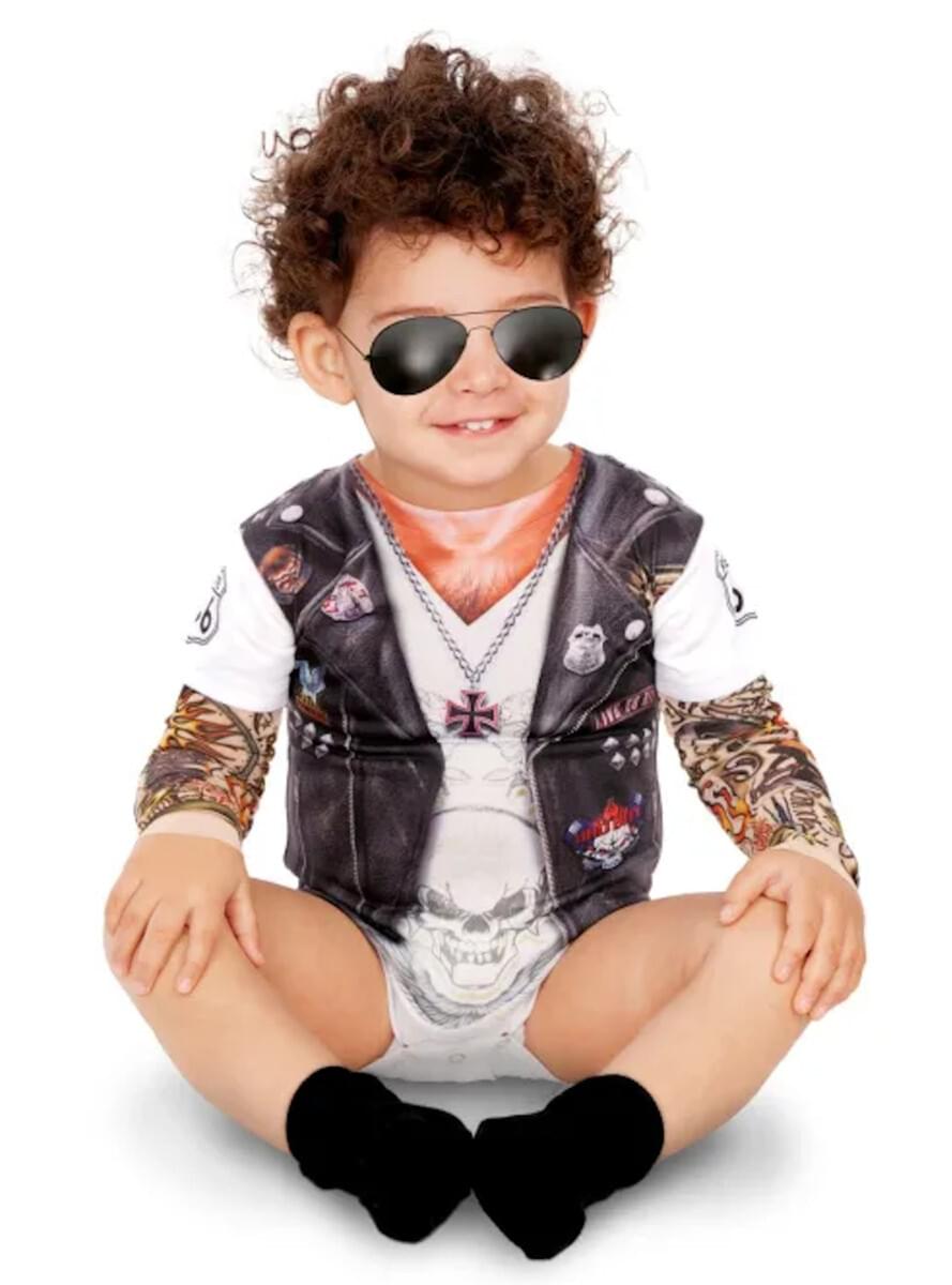 Biker mit Tattoos Kostüm für Babys