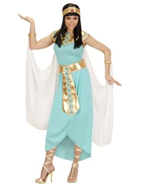 Blåt egyptisk dronninge plus size kostume til kvinder