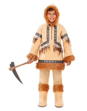 Эскимосский костюм для мальчиков в коричневом цвете