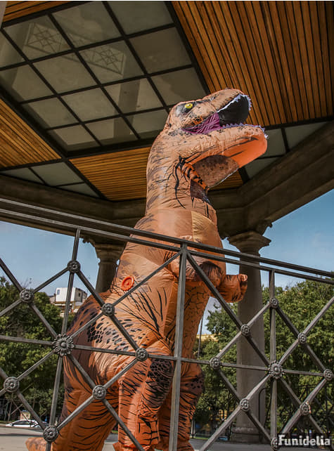 Costume gonfiabile t-rex dal Jurassic World per adulti