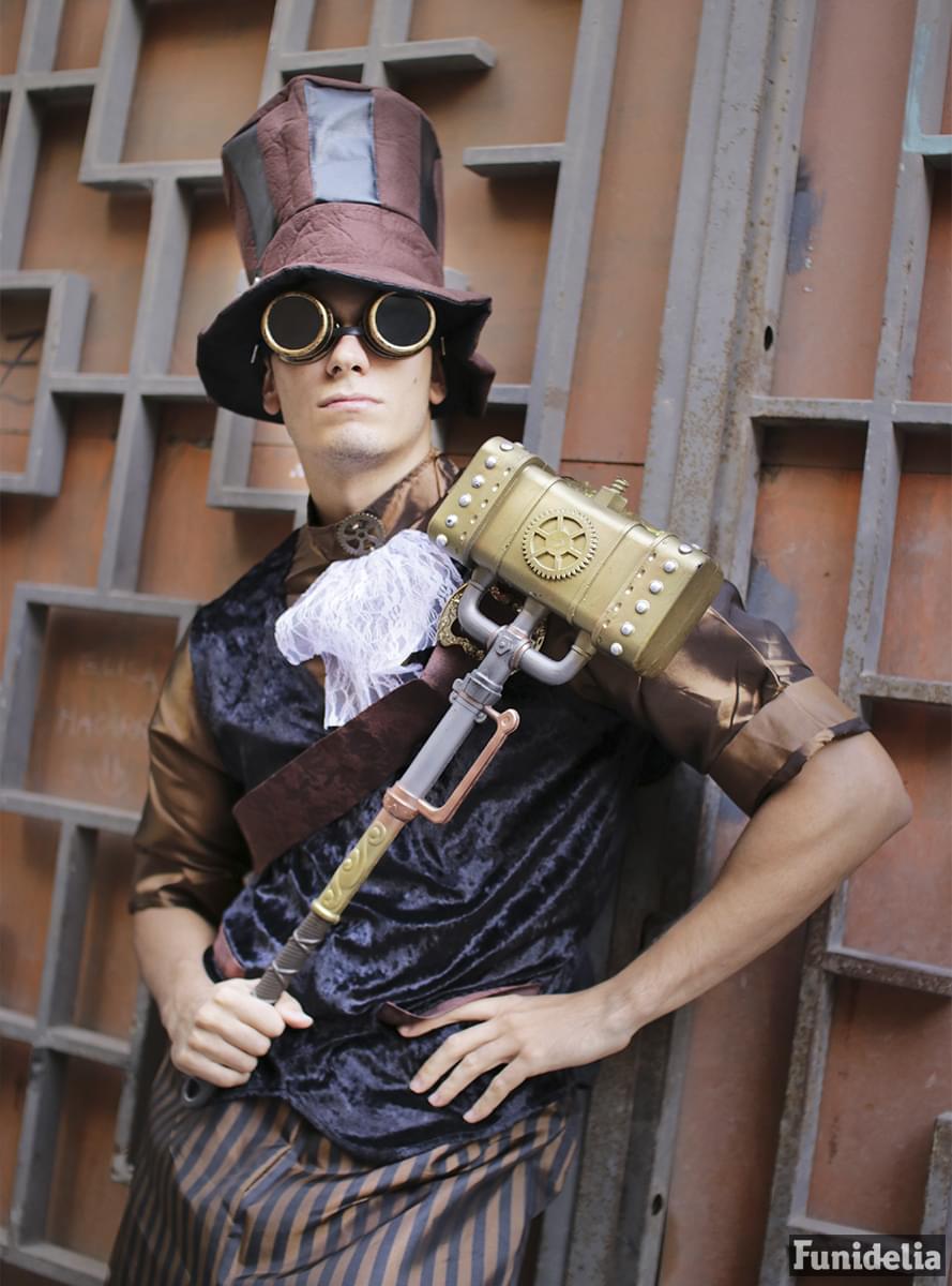 Steampunk Hat with Glasses for Adults