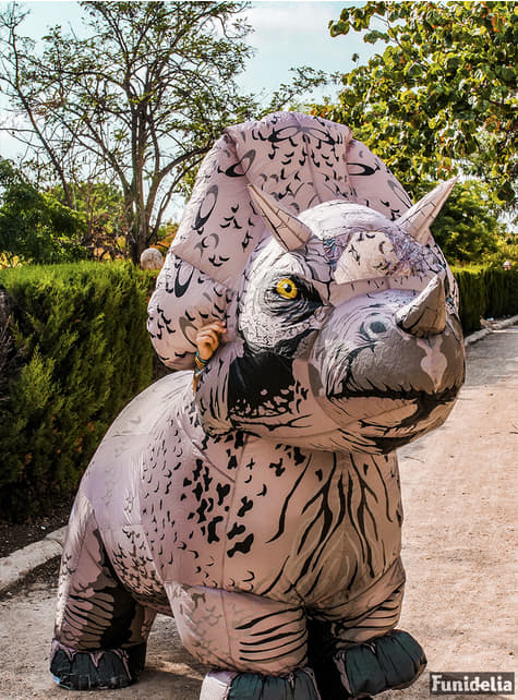 Aufblasbares Dinosaurier Triceratops Kostüm für Erwachsene - Jurassic World