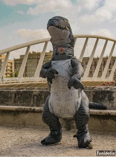 Prestige Nafukovacia modrá Velociraptor Dinosaur Kostým pre dospelých - Jurassic World