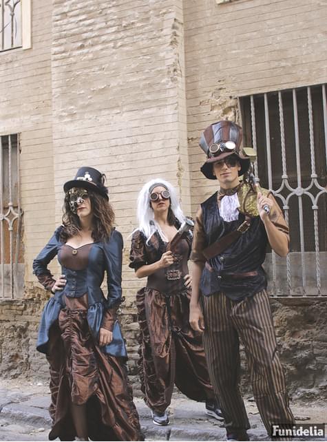 Bruin steampunk kostuum voor De coolste