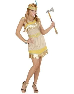 Bayan Altın Hint Kostümü