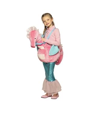 Zeepaard ride on kostuum voor meisjes