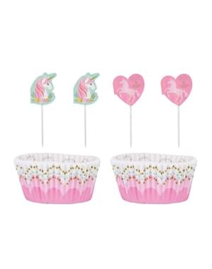 48 pièces pour cupcakes licorne