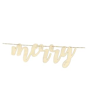 Merry Xmas Wooden Banner