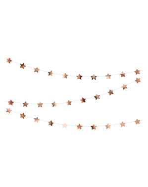 Stjerne Guirlande i Roseguld
