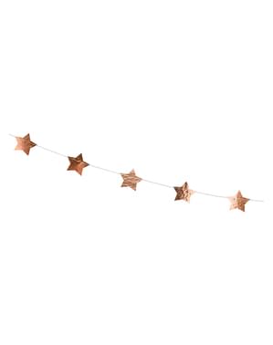 Guirlande d'étoiles rose gold