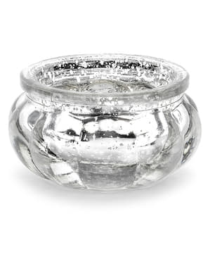 Crystal Candle Holder in Silver (3 cm)