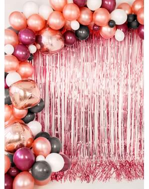 Franje gordijn in rosé goud  (2.5 m)