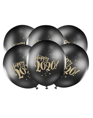 50 baloane negru pastel Revelion 