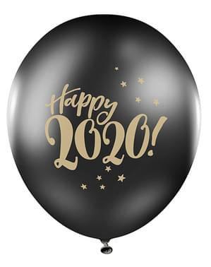 50 baloane negru pastel Revelion 