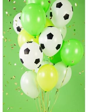 6 Fußball Luftballons (30 cm)