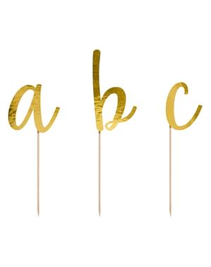 53 Alphabet Cake Toppers