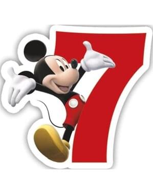 Playful Mickey Number 7 Candle