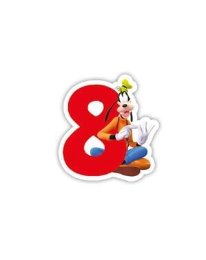 Vela número 8 Mickey Mouse - Clubhouse