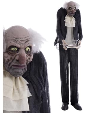 Decorative figure of a terrifying butler with light, sound and movement (153 cm)