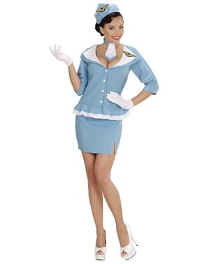 Costum de stewardeză retro pentru femeie mărime mare