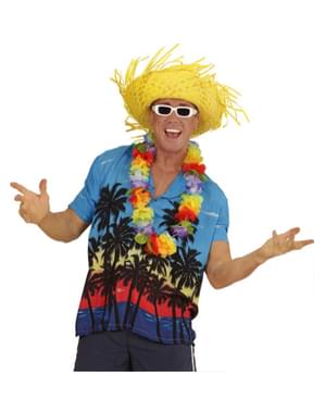 Mens פלוס גודל פאלם ביץ חולצת הוואי