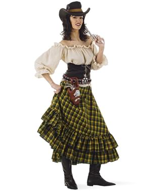 Bandit Cowgirl Maskeraddräkt Dam Plus Size