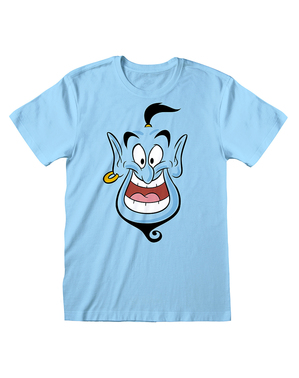 Djinni Lampe T-shirt til mænd i blå - Aladdin
