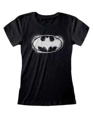 Logo Batman T-shirt til kvinder i sort-DC Comics