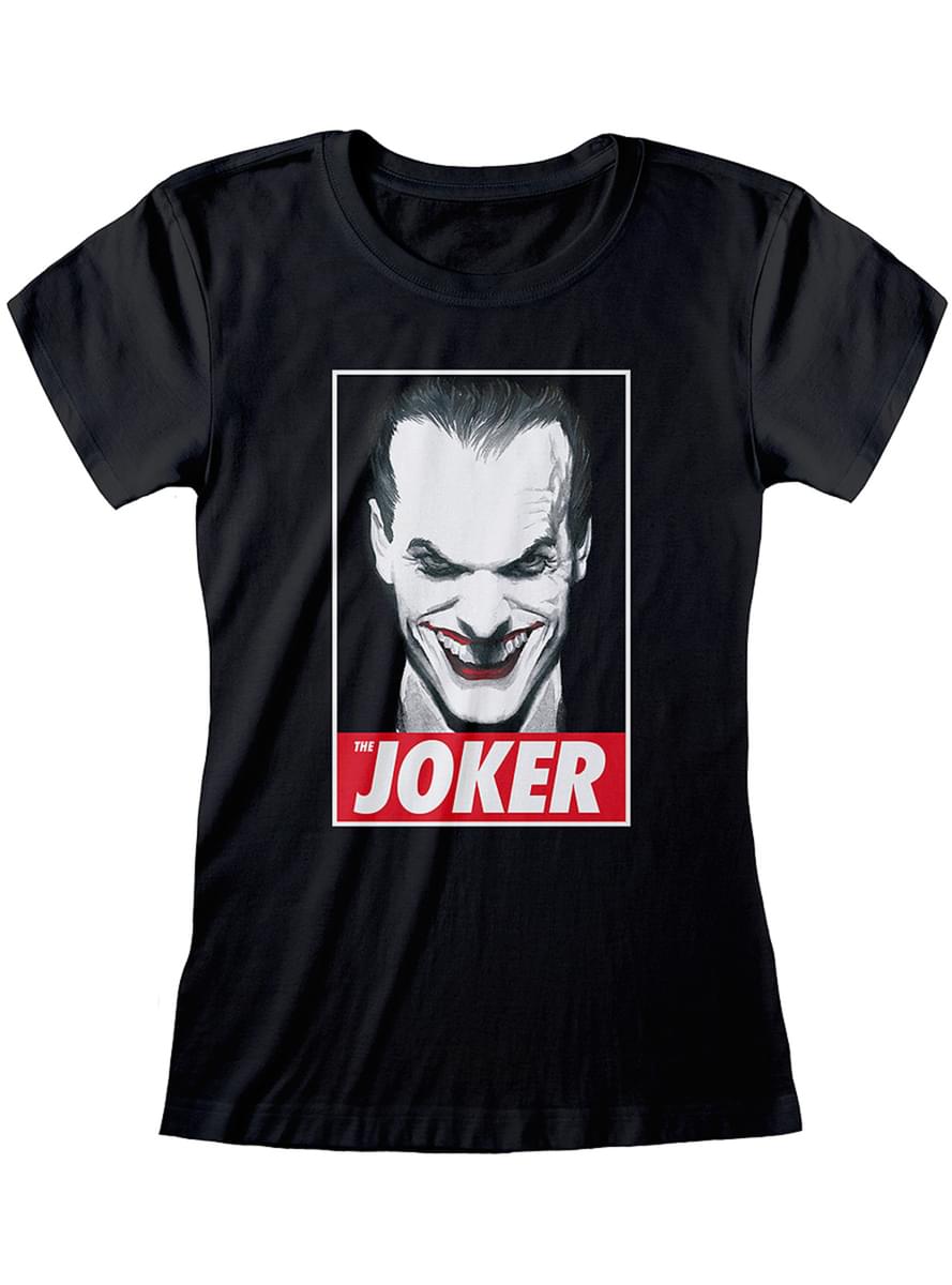 Joker melna T-krekls sievietēm - DC Comics