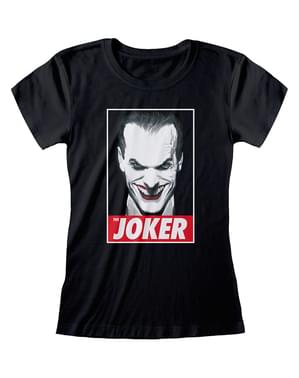 T-shirt de Joker preta para mulher - DC Comics