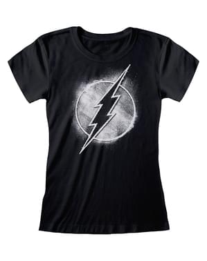 T-shirt de Flash preta para mulher - DC Comics