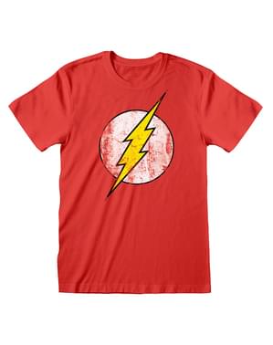 DCコミックス　フラッシュ男性用Tシャツ、赤