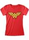 T-shirt de Mulher-Maravilha logo para mulher - DC Comics