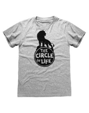 ライオンキング　男性用シンバTシャツ、グレー
