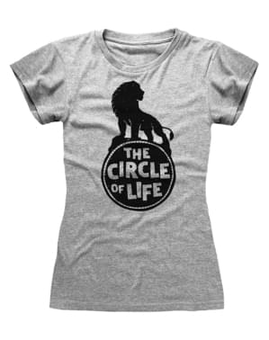 T-shirt de Simba cinzenta para mulher - O Rei Leão