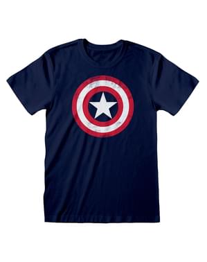 Captain America T-shirt blue logo for men - The Avengers