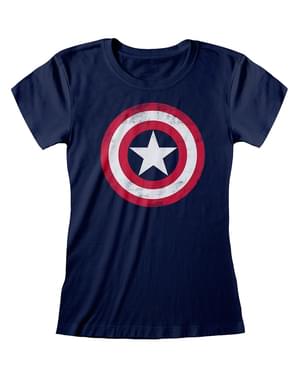 Captain America logo T-shirt for women in blue - The Avengers