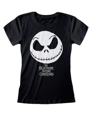 Черна дамска тениска с Джак – „Кошмарът преди Коледа“