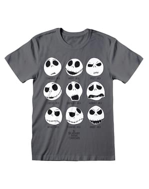 T-shirt di Jack Nightmare Before Christmas grigia per uomo