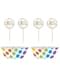 24 moules à cupcakes + 24 cake toppers Happy Birthday arc-en-ciel