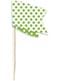 24 Cápsulas de cupcake + 24 toppers color verde lima y topos