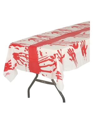 Nappe avec sang pour Halloween (135 x 270 cm)