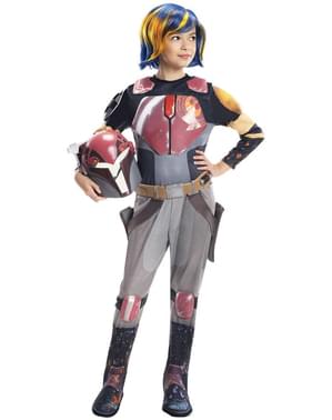 Girls Sabine Wren Star Wars Pemberontak Kostum Deluxe