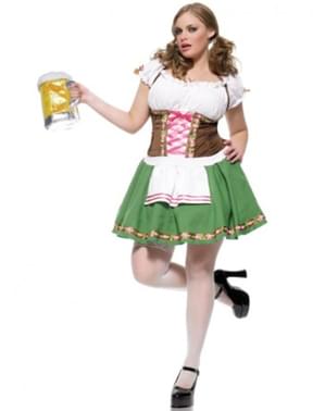 Plus size tyrolerkjole Oktoberfest kostume