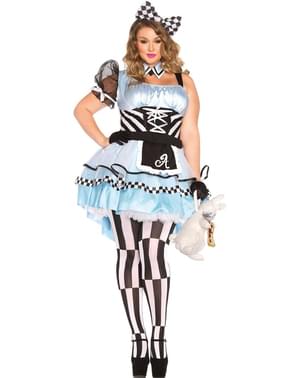 Fato de Alice no país maravilhoso tamanho XXL para mulher